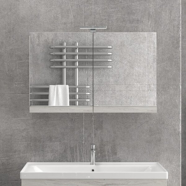 Specchiera bagno contenitore 90 cm con 2 ante NEL-90 - KAMALU