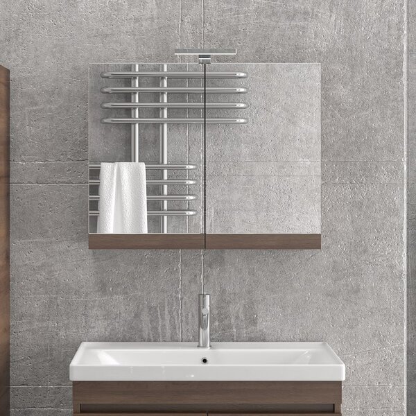 Specchiera bagno contenitore da 75 cm con 2 ante NEL-75 - KAMALU