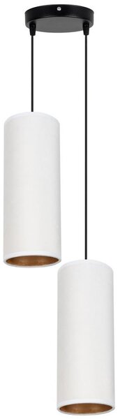 Lampadario a sospensione con filo AVALO 2xE27/60W/230V diametro 20 cm bianco
