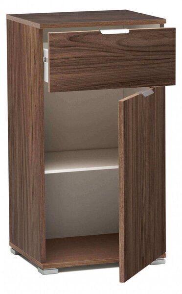 Mobiletto con 1 Anta e 1 Cassetto 45x38x85 h cm in Truciolare bilaminato Noce