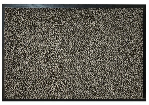 Asciugapasso da interno ed esterno con bordo in gomma 40x60 Beige