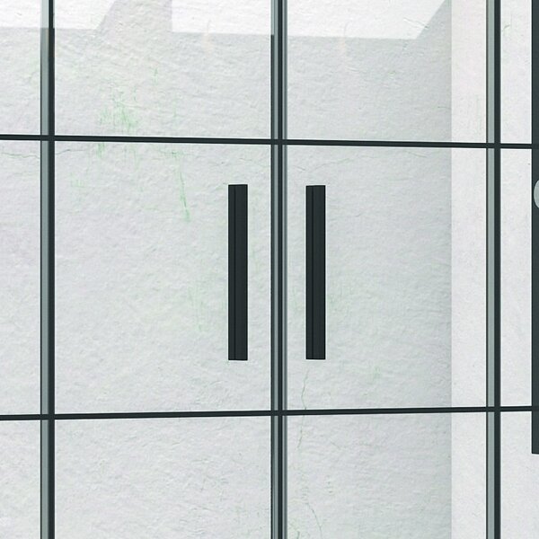Kamalu box doccia angolare 160x70 doppio scorrevole telaio nero nico-d6000s