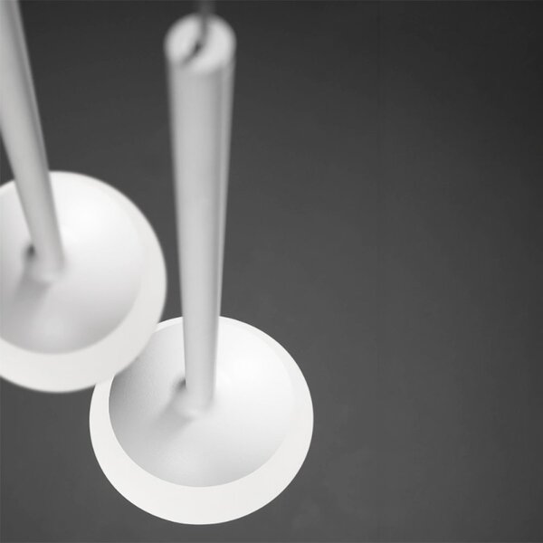 Lampadario moderno promoingross lollypop s3a wh led cct 1606lm metallo bianco metacrilato bianco - Promoingross