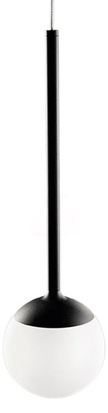 Lampadario moderno promoingross lollypop s3a ne led cct 1606lm metallo nero metacrilato bianco - Promoingross