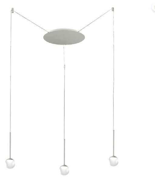 Lampadario moderno promoingross lollypop s3a wh led cct 1606lm metallo bianco metacrilato bianco - Promoingross