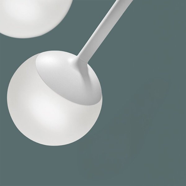 Lampadario moderno promoingross lollypop s3a wh led cct 1606lm metallo bianco metacrilato bianco - Promoingross