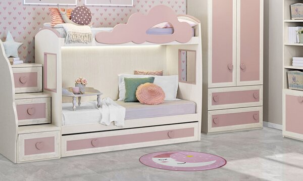 Tappeto CANDY 5150 girl - tondo 100X100 per cameretta bimbi