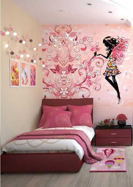 Tappeto bambina con mongolfiere cm 100x150 CANDY 3426 girl