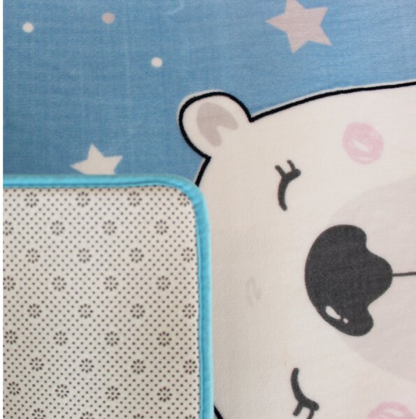 Tappeto con orsacchiotto bambino cm 100x150 CANDY 5044 boy