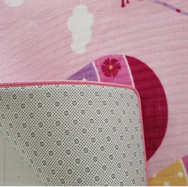 Tappeto bambina con mongolfiere cm 100x150 CANDY 3426 girl