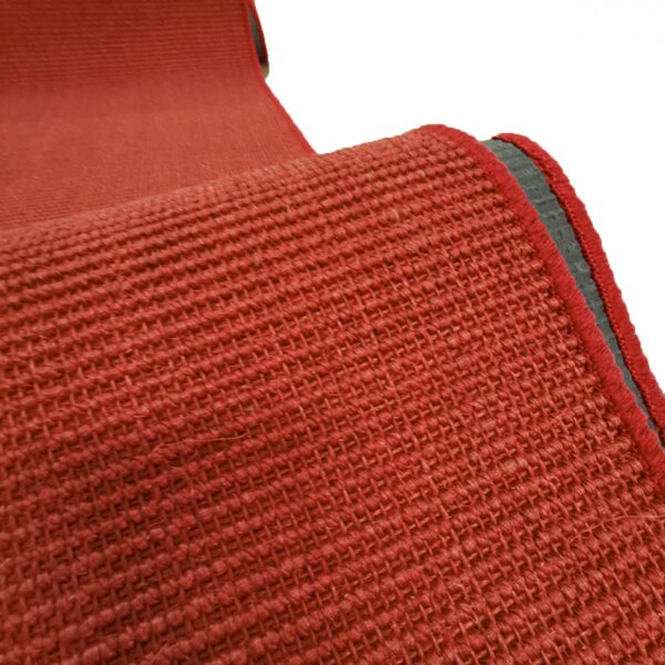 Passatoia in fibra naturale di sisal Cancun Rosso 3 mt 67 cm