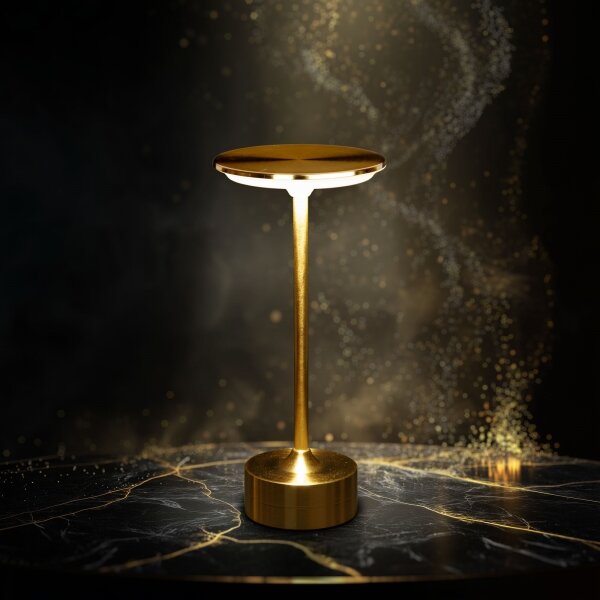 Lampada da scrivania ricaricabile a LED dimmerabile NEW YORK LED/1,8W/5V 1200 mAh dorata