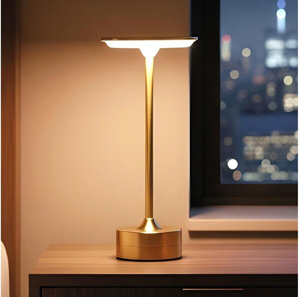 Lampada da scrivania ricaricabile a LED dimmerabile NEW YORK LED/1,8W/5V 1200 mAh dorata