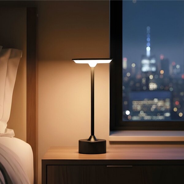 Lampada da tavolo ricaricabile dimmerabile LED NEW YORK LED/1,8W/5V 1200 mAh nera