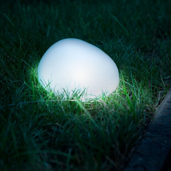 Lampada solare a LED 1,2V 300 mAh IP44 a forma di ciottolo