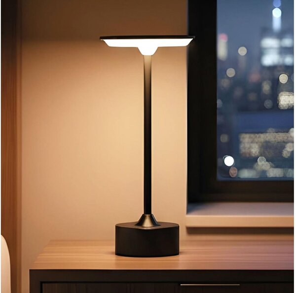 Lampada da tavolo ricaricabile dimmerabile LED NEW YORK LED/1,8W/5V 1200 mAh nera