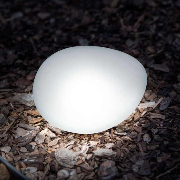 Lampada solare a LED 1,2V 300 mAh IP44 a forma di ciottolo