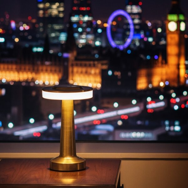 Lampada da tavolo ricaricabile dimmerabile LED LONDON LED/2W/5V 400 mAh dorata