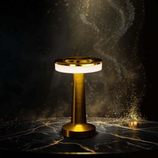 Lampada da tavolo ricaricabile dimmerabile LED LONDON LED/2W/5V 400 mAh dorata