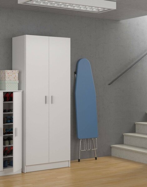 Armadio bianco 2 ante portascope 73x180h cm - Abadubidu