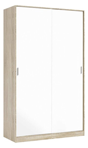 Guardaroba moderno rovere e bianco 120x200h cm - Adrenalin