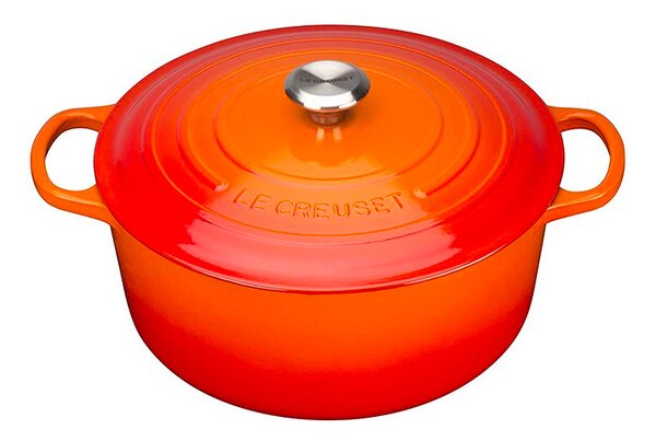 Le Creuset Cocotte Evolution Casseruola Rotonda In Ghisa cm 26 Arancio