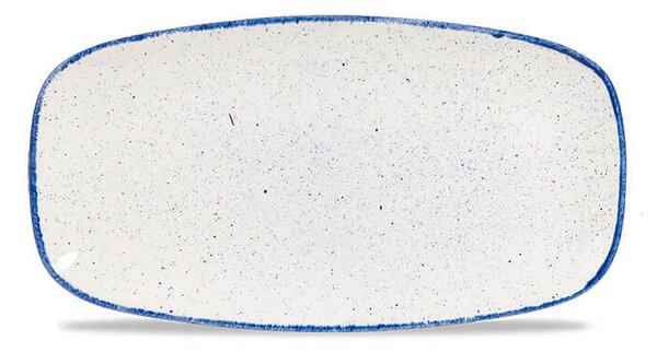 Churchill Stonecast Hints Indigo Blue Vassoio Rettangolare Cm 35,5 x 18,9 Porcellana Vetrificata