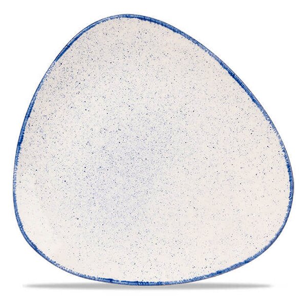 Churchill Stonecast Hints Indigo Blue Piatto Triangolare Cm 22,9 Porcellana Vetrificata