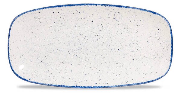 Churchill Stonecast Hints Indigo Blue Vassoio Rettangolare Cm 29,8 x 15,3 Porcellana Vetrificata
