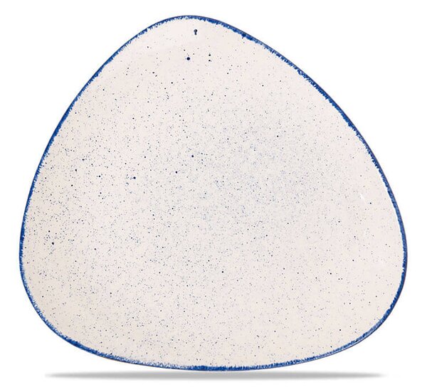 Churchill Stonecast Hints Indigo Blue Piatto Triangolare Cm 31,1 Porcellana Vetrificata