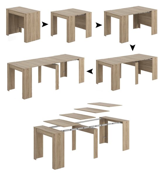 Consolle allungabile legno 4-10 posti rovere - Abicitren