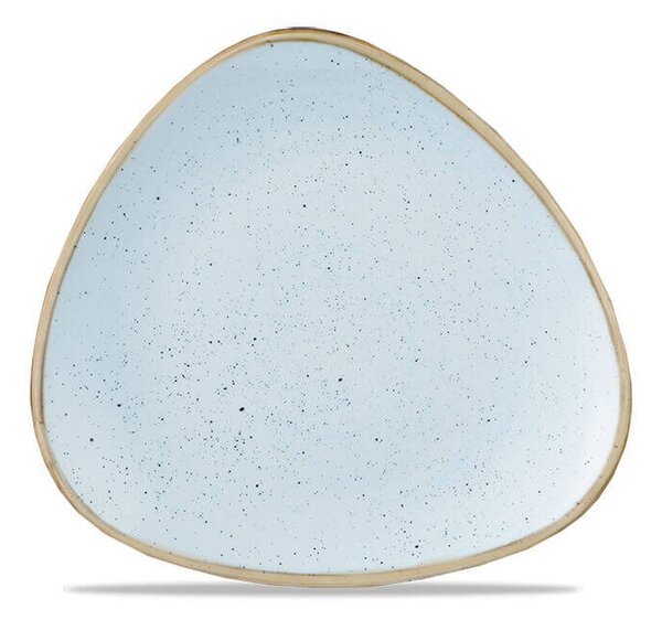 Churchill Stonecast Duck Egg Blue Piatto Triangolare Cm 26,5 Porcellana Vetrificata Blu