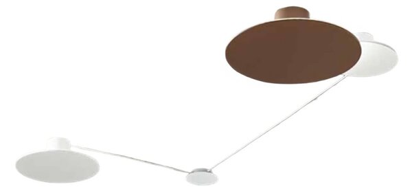Composizione soffitto perenz nebula 8438 8440 8442 b mm led cct dimmerabile bianco marrone - Perenz