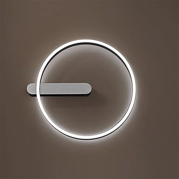 Plafoniera moderna perenz off 8426 gr ct led cct biemissione metallo grigio spazzolato - Perenz
