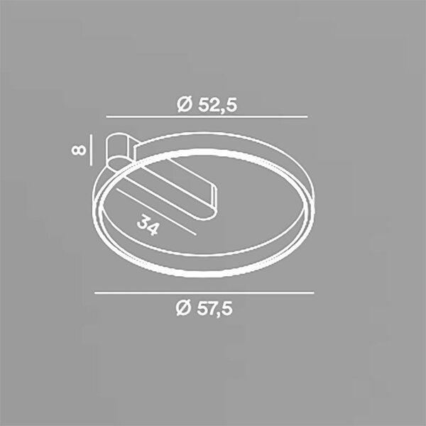 Plafoniera moderna perenz off 8426 b ct led cct biemissione metallo bianco opaco - Perenz