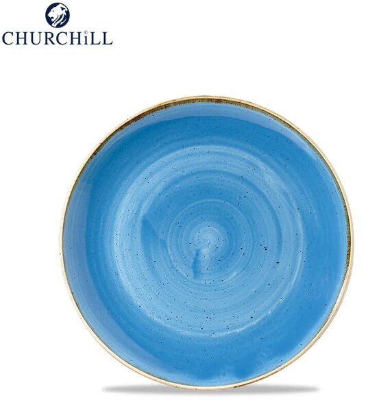 Churchill Stonecast Cornflower Blue Piatto Fondo Cm 24,8 Porcellana Vetrificata Blu