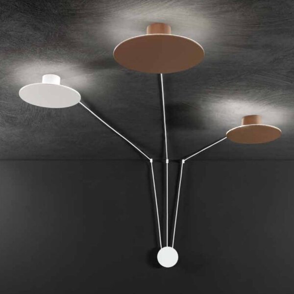 Composizione parete perenz nebula 8438 8440 8442 b mm led cct dimmerabile bicolore - Perenz