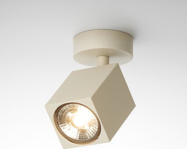 Faretto moderno top light kibo 1230 1 gu10 led orientabile metallo - Top Light