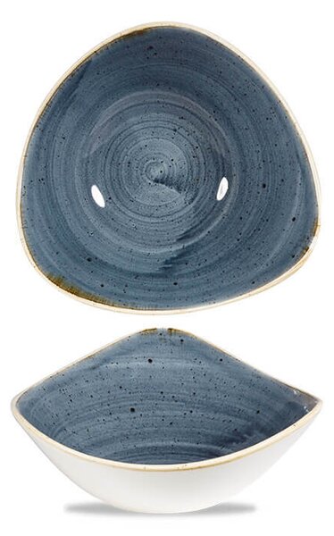 Churchill Stonecast Blueberry Piatto Triangolare Fondo Cm 23,5 Porcellana Vetrificata Mirtillo