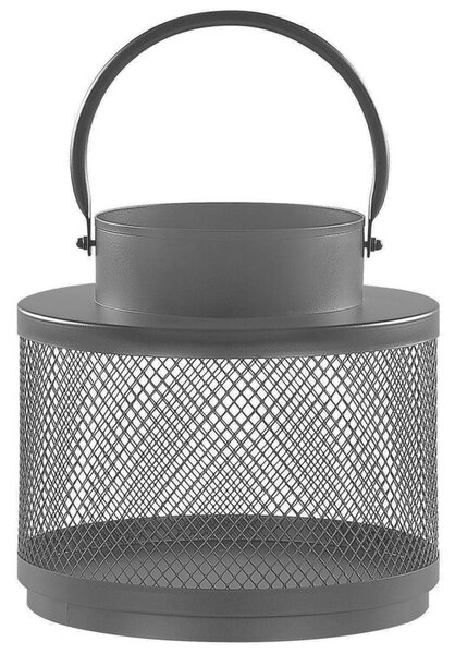 Lanterna industriale moderna in ferro nero portacandela decorativa lampada 24 cm Beliani