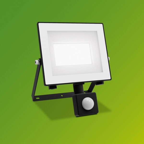 Philips Faretto da esterno a LED Lois UE con sensore, 14 W, 5.000 K IP65 flood, Nero, Alluminio, Lampada LED da esterni