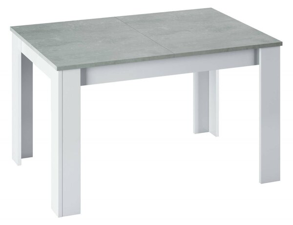 Tavolo allungabile minimal 6-8 posti 140/190x90cm cemento e bianco - Abudula