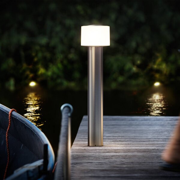 Philips Lampioncino LED Otis UE, acciaio inox, IP44 UE, Alluminio / Grigio / Zincato, Acciaio Inox, Moderno, Lampada LED da esterni