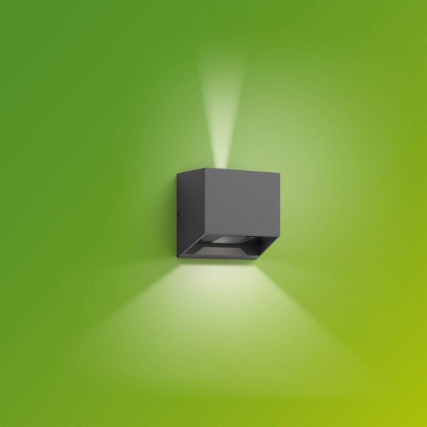 Philips Applique da esterni a LED Alix UE, Nero, Alluminio, Moderno, Applique LED da esterni
