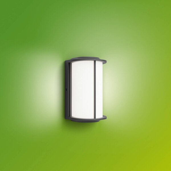 Philips Applique da esterni a LED Reese UE, Nero, Alluminio, Moderno, Applique LED da esterni