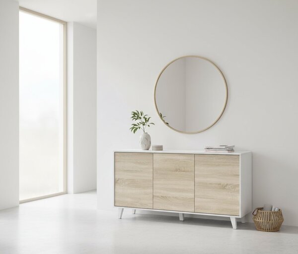 Credenza bianca 154x41x75h cm 3 ante - Acrolorum