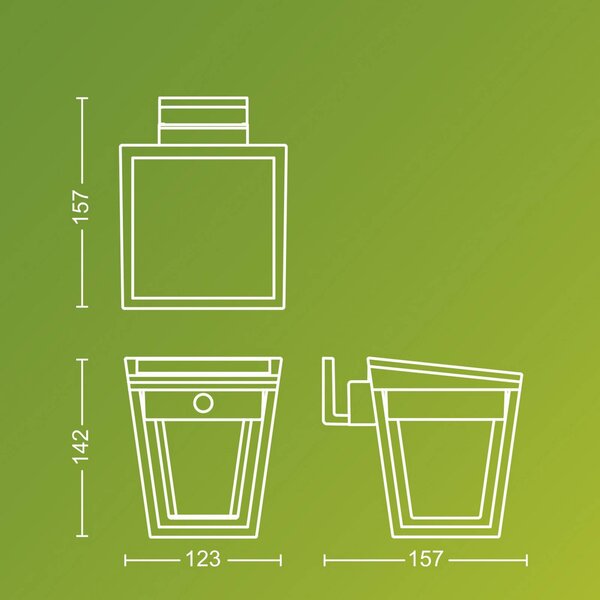 Philips Applique da esterno a LED solare Nissa UE, plastica, IP44, Nero, Plastica, Moderno, Lampada solare da esterni