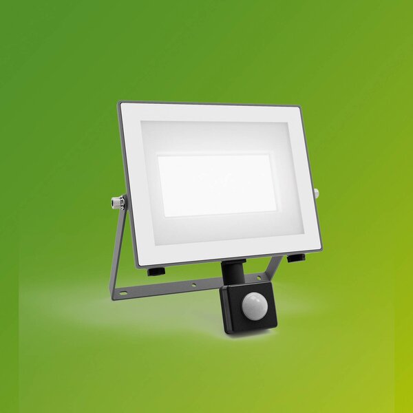 Philips Faretto da esterno a LED Lois UE Sensor, 24 W, 5.000 K IP65 flood, Nero, Alluminio, Lampada LED da esterni