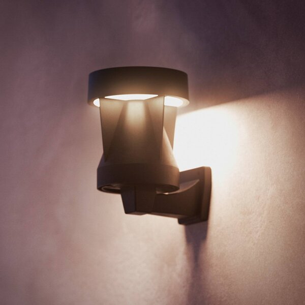 Philips Applique da esterno LED Avery, nero, IP44 Avery, Nero, Plastica, Lampada solare da esterni