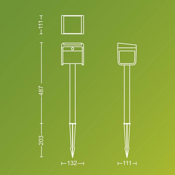 Philips Lampada LED con picchetto Ezra UE, plastica, IP44, Nero, Plastica, Moderno